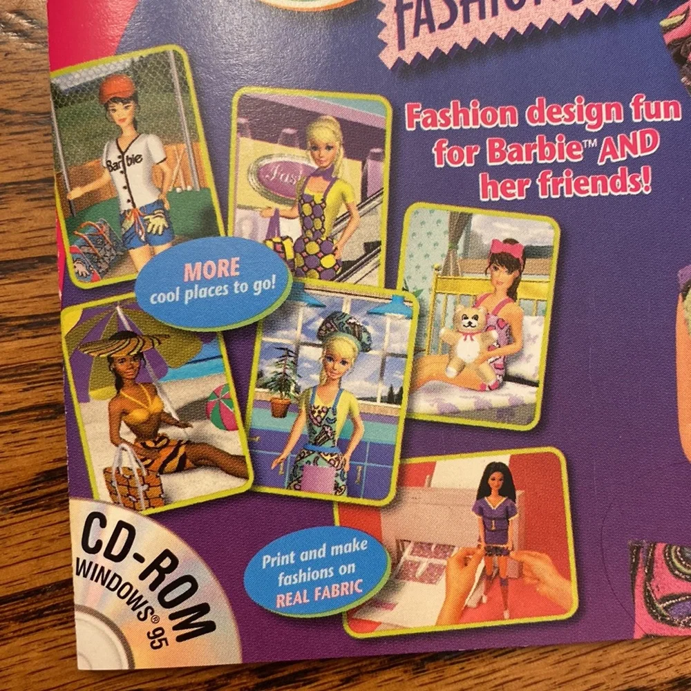 Vintage 90s Barbie Mattel Cool Looks Fashion Designer PC Gaming CD-ROM Game